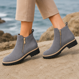 Neroni Zip Ankle Boots - Gray