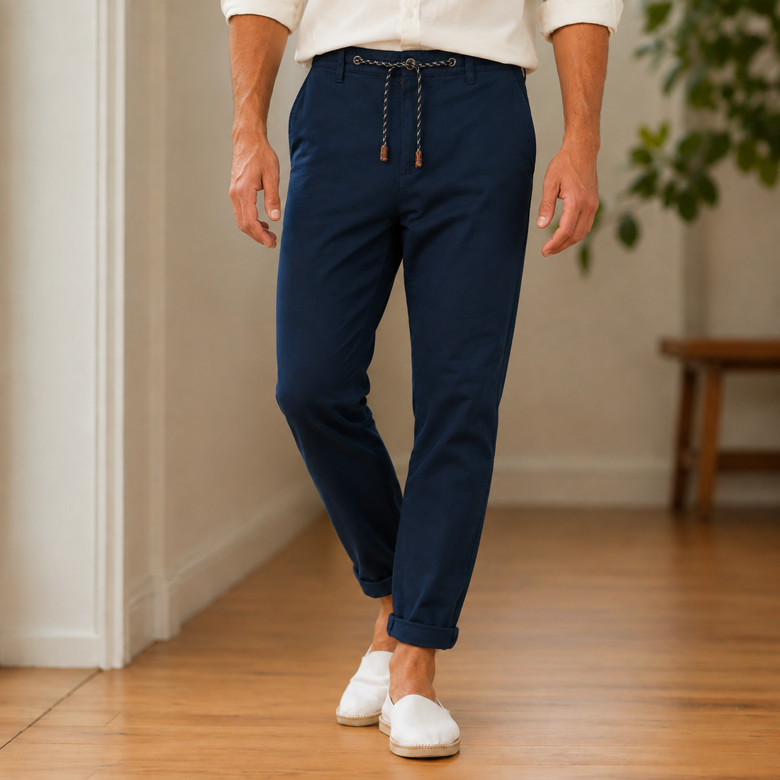 Samson Drawstring Pants - Navy