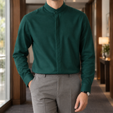 Damaso-Dean Stand Collar Shirt - Green