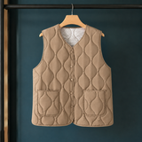 Ines Quilted Vest - Khaki