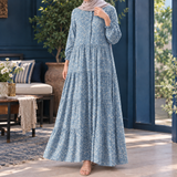 Ernestine Tiered Maxi Dress - Light Blue
