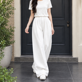 Sidonie Wide Leg Pants - White