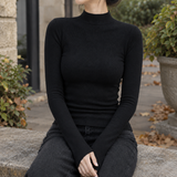 Isabella-Mae Ribbed Top - Black