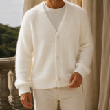 Rupert V Neck Sweater - Snow Fur