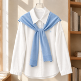 Lucia-Louise Layered Shirt Set - White