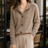 Perla-Claire Collared Sweater - Brown