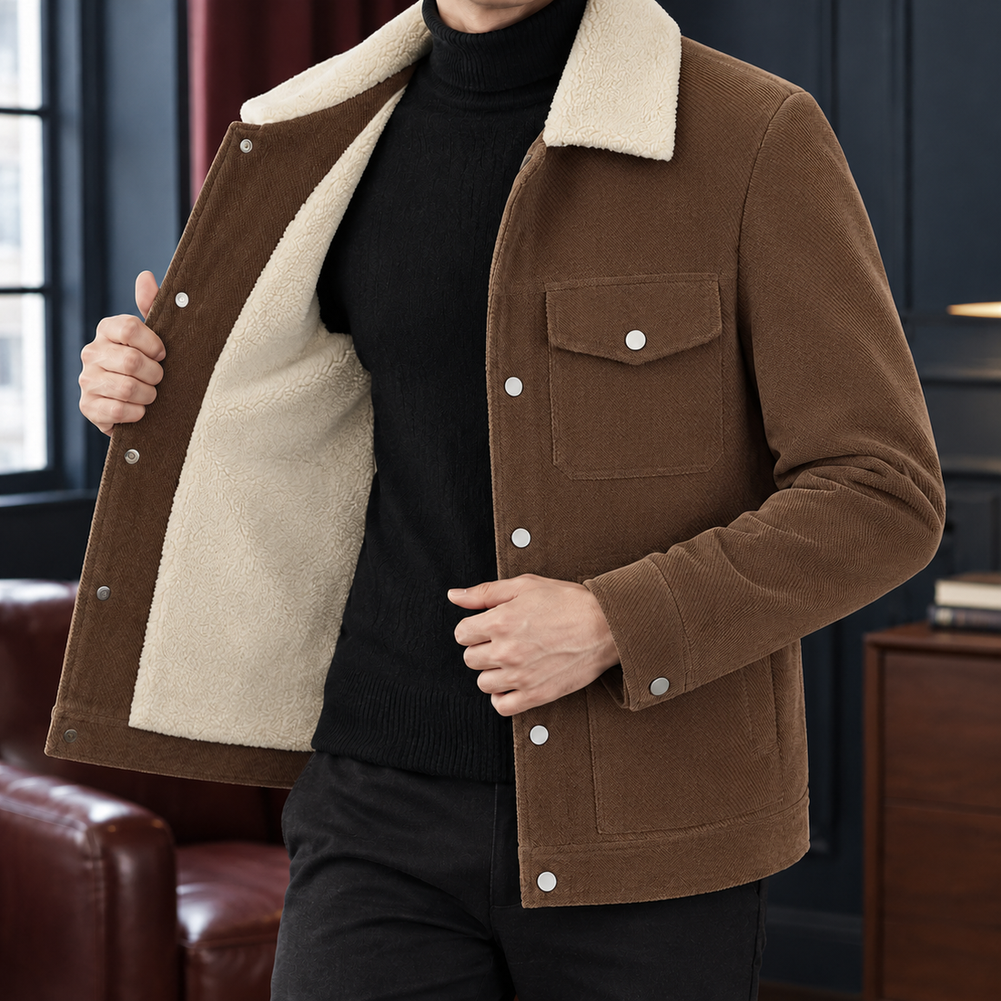 Rhys-Hayes Cashmere Jacket - Brown