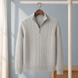 Matteo Quarter-Zip Sweater - Gray