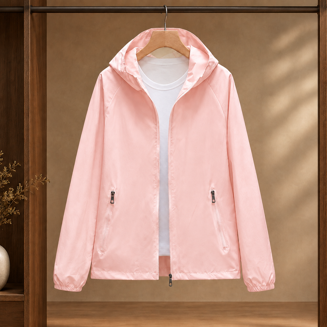 Ariane Hooded Zip Jacket - Pink