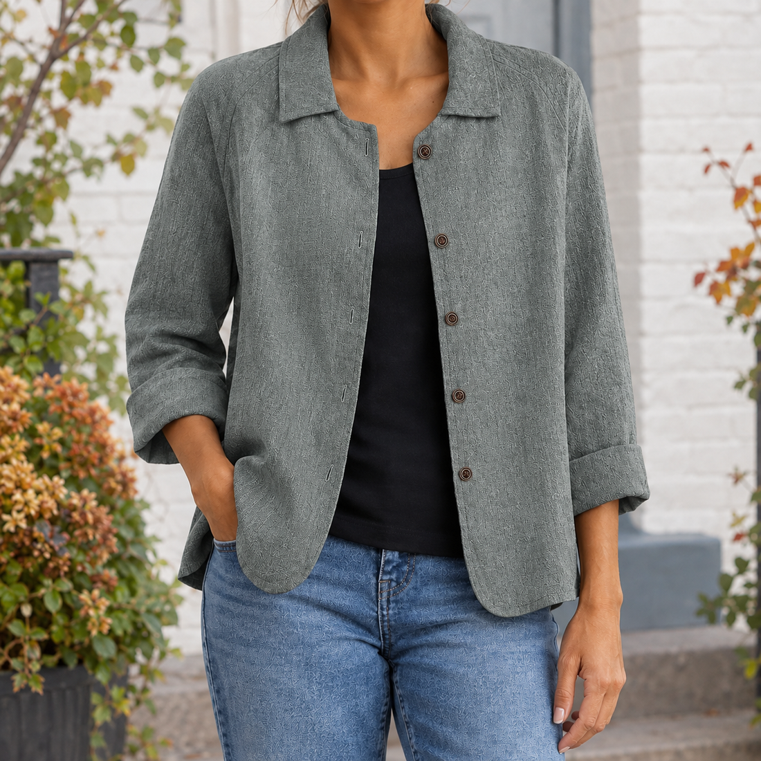 Mabel-Jade Relaxed Blazer - Gray