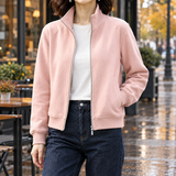 Theodora-Skye Stand Collar Jacket - Light Pink