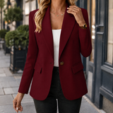 Alvina Tailored Blazer - Wine Red