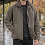 Octave-Cole Fleece Zip Jacket - Brown