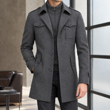 Ambrose-Rhys Wool Coat - Gray
