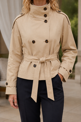 Eva Belted Trench Jacket - Beige