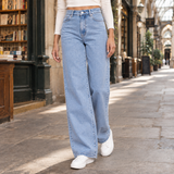 Ardith-Jade Wide Leg Jeans - Light Blue