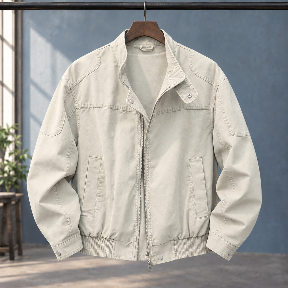 Roderick-Wren Utility Jacket - Light Beige