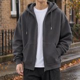 Ambrose-Cole Zip Hoodie Jacket - Dark Gray High-quality Versatile