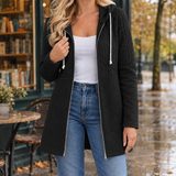 Gwendolen-Rose Cable Knit Jacket - Black