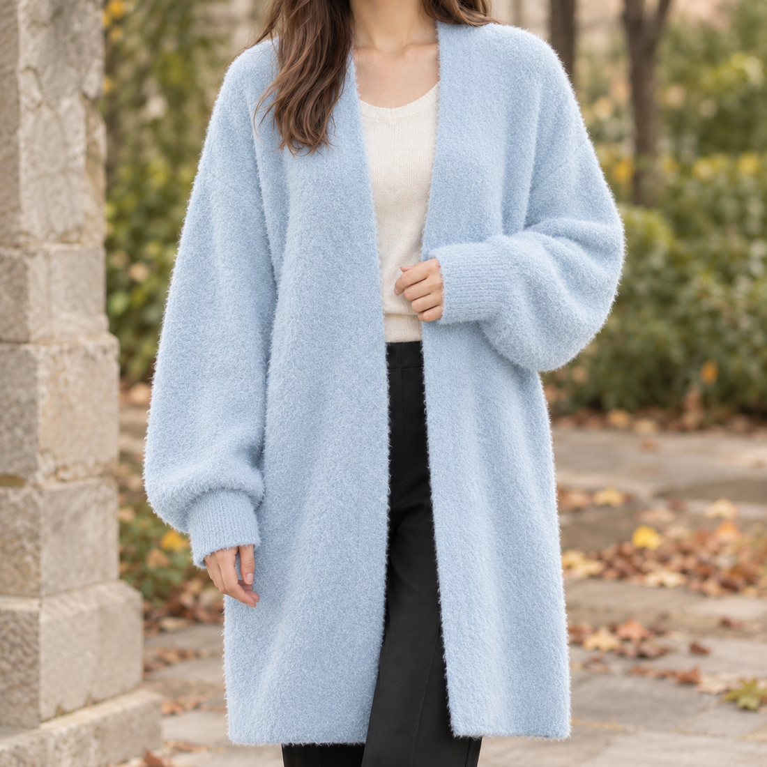 Etta-Jane Longline Cardigan - Light Blue