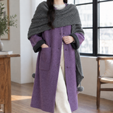 Harriet-Rose Wool Coat - Purple