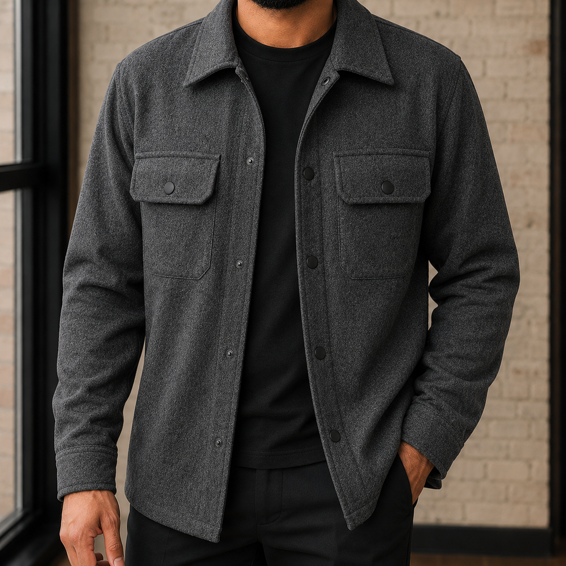 Knox Overshirt Jacket - Dark Gray