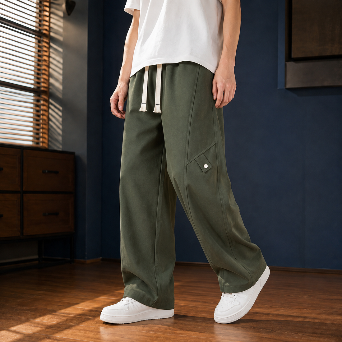 Aubin Wide Leg Pants - Green