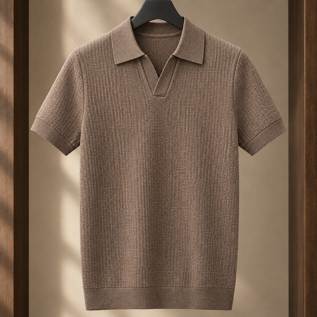 Ross-Reid Textured Polo - Brown
