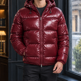 Audric-Miles Puffer Jacket - Burgundy