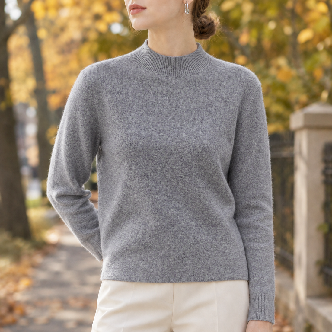 Darcy-Mae Wool Sweater - Gray