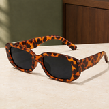 Merrick Rectangular Sunglasses - Leopard
