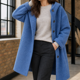 Roseline Hooded Coat - Blue
