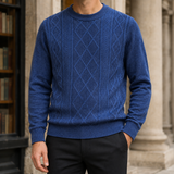 Benoit Textured Sweater - Blue