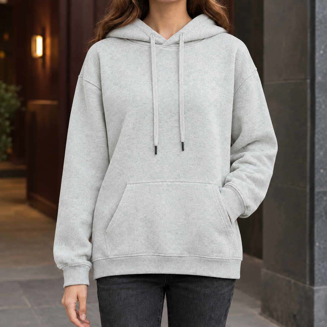 Melanie-Claire Relaxed Hoodie - Floral Gray
