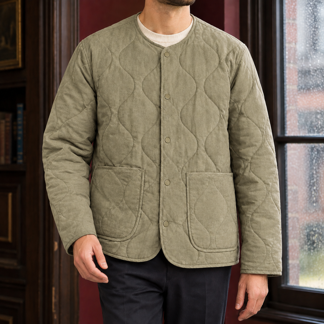 Ramsey-Grant Quilted Jacket - Army Green