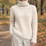 Annabel-Claire Ribbed Sweater - Raw Rice