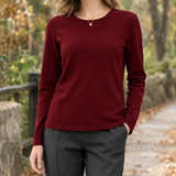 Eleanor-Skye Wool Silk Top - Anchor Red