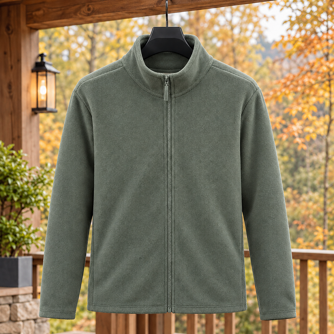 Benedict-Tate Fleece Zip Jacket - Green