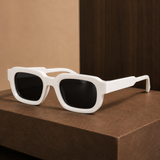 Simeon Sculpted Sunglasses - White Eclipse