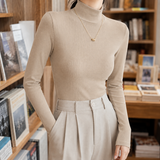 Alina Mock Neck Top - Khaki