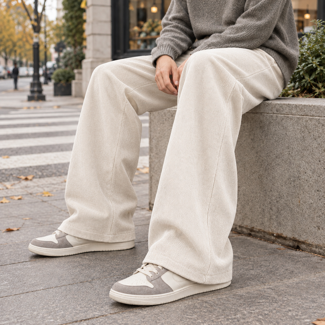 Adrian-Wade Wide Leg Pants - Apricot