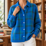 Esme-June Plaid Sweater - Blue
