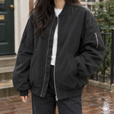 Adelia-Sage Aviator Jacket - Black