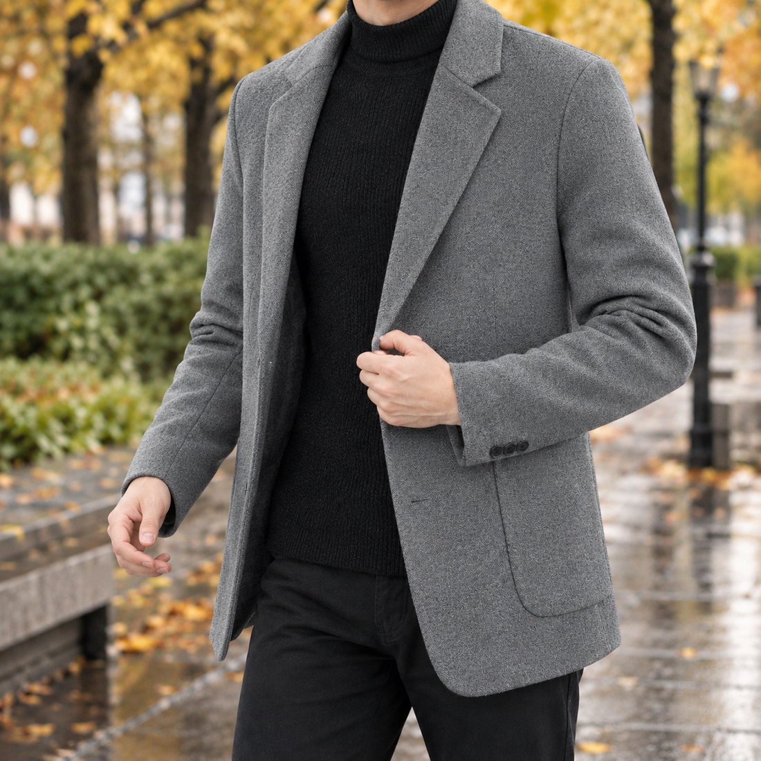 Isaac-Reid Tailored Blazer - Gray
