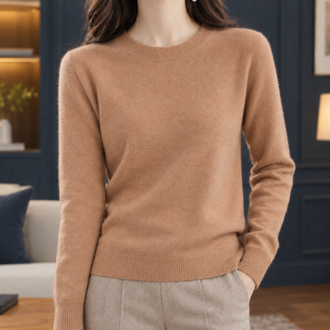 Odalys-Jade Cashmere Sweater - Camel