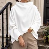 Nadia-Grace High Neck Top - White