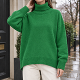 Celine-Belle Turtleneck Sweater - Green