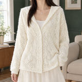 Salome-Hope Openwork Cardigan - Cream