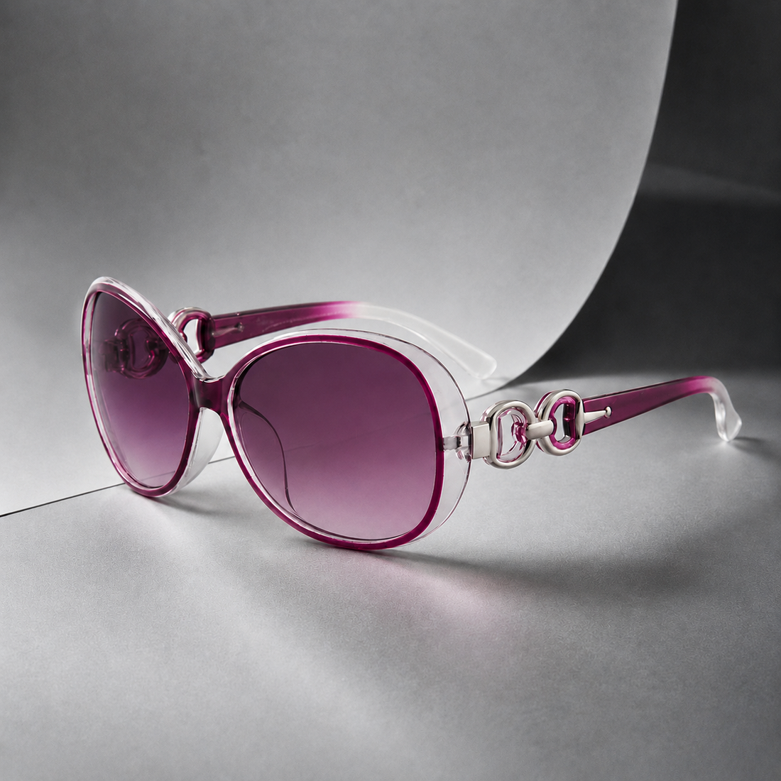 Octavia Link Sunglasses - Purple Double Gray