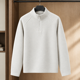 Macaire Quarter Zip Sweatshirt - Off White
